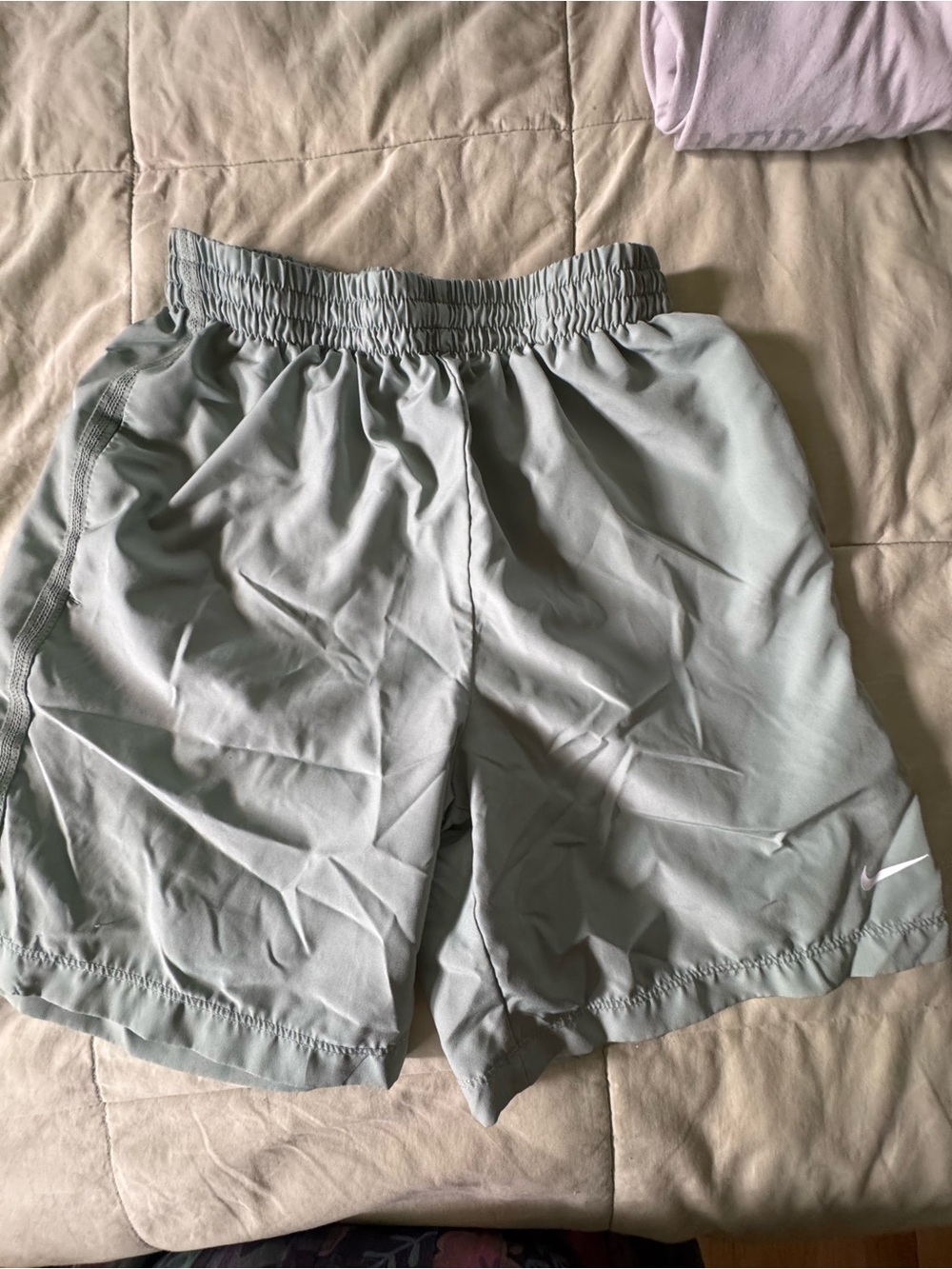 Nike boy’s Light Gray Athletic Shorts